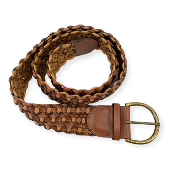 ~Ann Taylor Loft Womens' Leather Weave Belt L - Picture 1 of 5